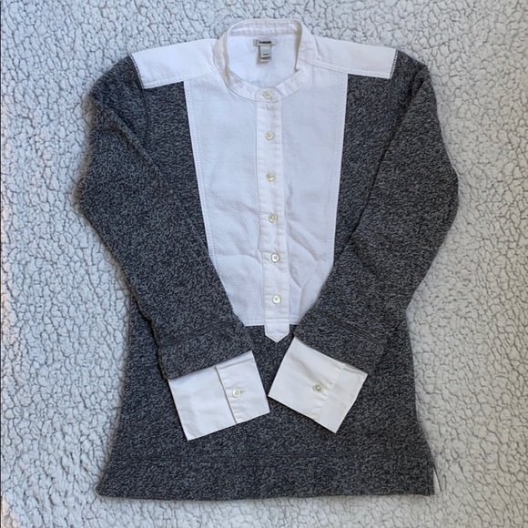 J.Crew Women’s Tuxedo Bib Sweatshirt Style (08197) - Picture 10 of 14